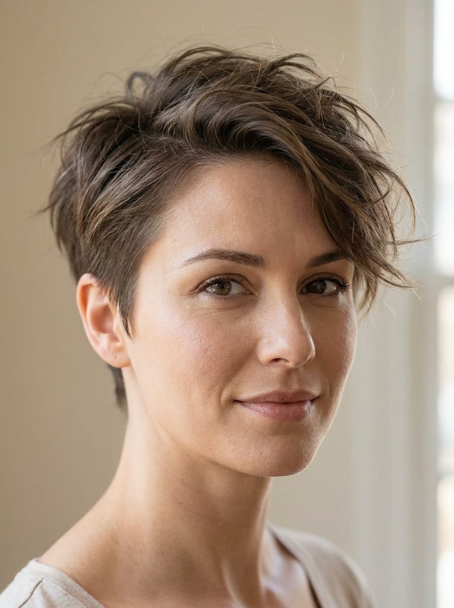 Messy Pixie Cut - chaotische Kurzhaarfrisur